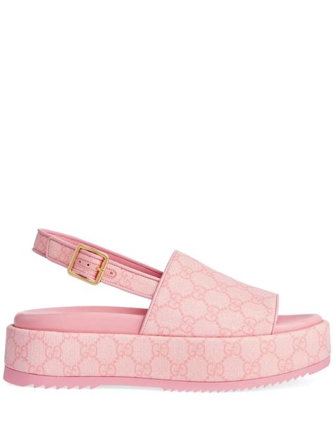 pink gucci platforms|gucci platform slidessandals.